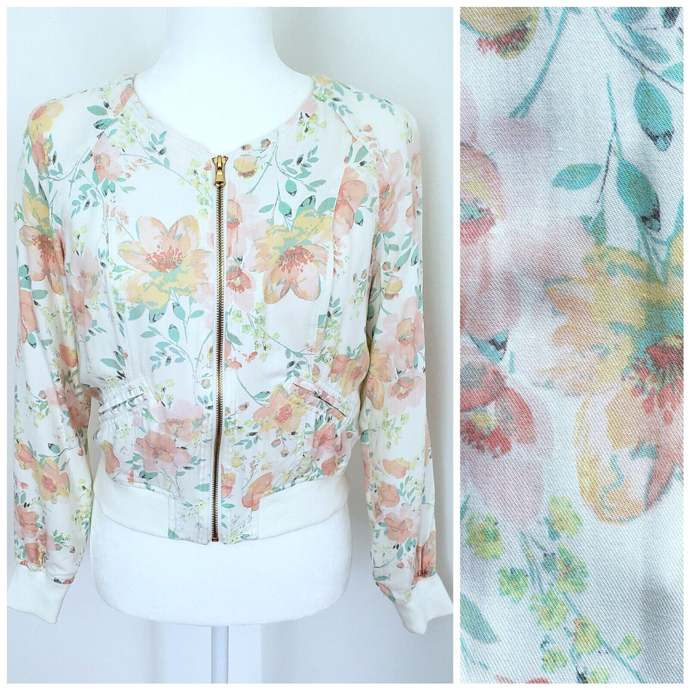 Candies Jacket Womens S Floral Pastel Cottagecore Preppy Twee Kawaii Retro Y2K